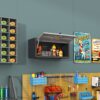 Heavy Duty Metal Wall Mounted Tool Storage Cabinet Steel Metal Garage Storage Cabinet - Black / Gray - Image 2