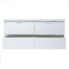 Modern Floating Bathroom Vanity With Dual Resin Sink, Soft Close Drawers - White - Image 18