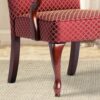 Delaney - Gooseneck Arm Chair With Diamond Jacquard Fabric - Red - Image 4
