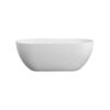 Small Size Stone Resin Solid Surface Oval Shape Freestanding Bathtub For The Bathroom - Matte White - Image 2