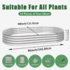 Heavy Duty, Galvanized Raised Garden Bed Kit For Vegetables Flowers & Herbs Rust Resistant - Silver - Image 5