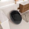 Egg Shape Toilet 1 Piece 1.28 Gpf Single Flush Ceramic - Black - Image 4