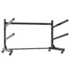 Heavy Duty Freestanding Kayak Storage Rack With Adjustable Stand And Lockable Wheels, Metal - White - Image 4