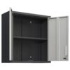 Metal Wall Mounted Tool Storage Cabinet With Locking Door, Adjustable Shelf, Metal - Silver - Image 11