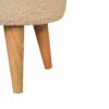 Petite Footstool - Cream / Brown - Image 3