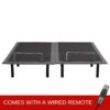 Split King Size Adjustable Bed Base With Wired Remote, Metal Frame - Black - Image 7