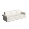 Pull Out Sofa Bed, 3 In 1 Convertible Sleeper Sofa With Nailhead Trim & Rolled Arm, Multi Functional Sofa Bed For Living Room, Bedroom, Apartment, Office - Cream White - Image 11