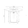 Propane Gas Fire Pit Table, 50000 Btu Round Steel Fire Pit For Outside Patio Deck Garden Courtyard - Black - Image 3