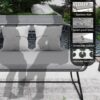 Elegant 4 Piece Wicker Patio Furniture Set With Tempered Glass Table And Detachable Cushions - Gray - Image 7