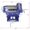 Industrial Cross Slide Vise, 6" Drill Press Vise, Metal Milling X - Y, Heavy Duty - Blue - Image 3