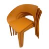 1 Piece Designed Single Chair, UV Resistant, Waterproof And Wear Resistant - Tropical Orange - Image 9