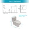 Modern Ceramic 1 Piece Toilet With Single Flush And Soft Closing Seat - White - Image 3
