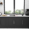 30" Drop In Kitchen Sink With Workstation Features, 16 Gauge Stainless Steel - Black / Gray - Image 3