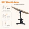 360 Degree Tilting Wooden Puzzle Table With 1500 Pieces, Rolling Design With Adjustable Height, Drawer, And Protective Cover - Black / Natural Wood - Image 8