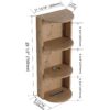 Modern Bathroom Wall Mounted Storage Rack With Floating Design - Imitative Oak - Image 4