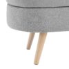 Ottoman Oval Storage Bench With Rubber Wood Legs Linen - Gray - Image 11