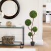 Artificial Boxwood Topiary Tree Triple Ball Shaped Faux Plant 150 Cm - Green - Image 2