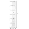 Glam Open Shelving Rack With Mirrored Back For Living Room - Cream / White - Image 3