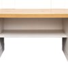 Farmhouse 4 In 1 Hall Tree With Wood Grain Bench And Top, Multifunctional Coat Rack With Hooks And Shell Handles, Mudroom Bench With Adjustable Shelves For Hallway, Living Room - White - Image 13