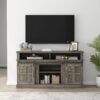 TV Stand With Storage Cabinet And Shelves, TV Console Table Entertainment Center For Living Room, Bedroom - Old Pine - Image 2