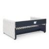 Mid Century Upholstered Tufted Daybed With Trundle Elegant Button And Nailhead Design Full Daybed & Twin Trundle - Beige - Image 8