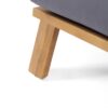 Patio Lounge Chair, Outdoor Club Chair - Dark Gray / Teak - Image 11