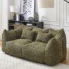 Comfortable Dual Beanbag Chair With High Resilience Foam Core For 2 People In - Olive Green - Image 5