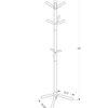 Free Standing Coat Rack 9 Hooks For Entryway - White - Image 5