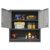 Metal Wall Mounted Tool Storage Cabinet With Locking Door, 1 Shelf, Metal - White - Image 13