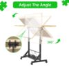 360 Degree Tilting Wooden Puzzle Table With 1500 Pieces, Rolling Design With Adjustable Height, Drawer, And Protective Cover - Black / Natural Wood - Image 11