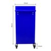 4 Drawers Multifunctional Tool Cart With Wheels - Blue - Image 18
