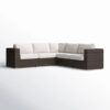 Luxury Outdoor Sectional Lounge Set With UV Resistant Cushions - Brown Mix - Image 5