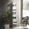 Glam Open Shelving Rack With Mirrored Back For Living Room - Cream / White - Image 2