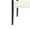 Mid Century Modern Arm Dining Chair (Set of 2) With Rattan Backrest - Beige / Dark Brown - Image 12