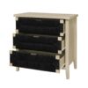 3 Drawer Buffet Sideboard With Adjustable Shelves, Storage Cabinet With Natural Seaweed Decor Doors For Living Room Kitchen Entryway - Natural - Image 16