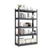 Industrial Metal 5 Tier Storage Shelves, Adjustable Heavy Duty Garage Shelving Unit - Brushed Nickel - Image 11