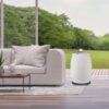 Glazed Ceramic Drum Stool Indoor / Outdoor Side Table Ceramic - White - Image 5