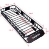 Motoring Roof Rack Rooftop Cargo Carrier Basket 64" Steel Universal Fit - Black - Image 9