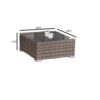 6 Piece Rattan Wicker Patio Set With Cushions, All Weather - Gray Mix - Image 7