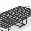 Twin Folding Bed With Memory Foam Mattress Portable Rollaway Bed Sturdy Metal Frame - Brushed Nickel - Image 22