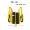 Heavy Duty Panel Dolly, Slab Dolly With 2 Nice Handles, 10" Solid Rubber Tires, Super Weight Capacity 1000 Lbs, All Terrain Movement For Heavy Drywall Sheet & Door Material - Yellow - Image 4