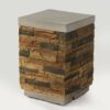 Outdoor Propane Tank Holder Fire Pit Cover Side Table Lightweight Concrete - Sandstone - Image 5