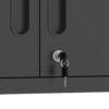Metal Wall Mounted Tool Storage Cabinet With 2 Locking Doors, Adjustable Shelf, And Drawer - Black - Image 15