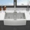 Farmhouse Style Topmount Apron Front Kitchen Sink With Easy Maintenance In Stainless Steel - Black - Image 4