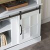 58" TV Stand With Storage Cabinet And Shelves, TV Console Table Entertainment Center For Living Room, Bedroom - White - Image 6
