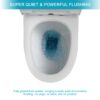 Modern 1 Piece Toilet With Dual Flush And Soft Closing Seat - White - Image 8