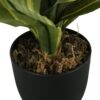 17" Tall, Artificial Plant, Dracaena, Indoor, Faux, Fake, Table, Greenery, Potted, Real Touch, Decorative - Green / Black - Image 2