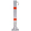 Steel Parking Bollard Pole Barrier With Lock ,Square Design - Gray - Image 4