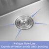 Farmhouse Style 24" Kitchen Sink With Apron Front In, 16 Gauge Stainless Steel, 10" Deep Basin - Brushed Nickel - Image 7