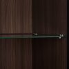 Modern Minimalist Tall Lighted Display Cabinet With Tempered Glass Door - Black / Dark Walnut - Image 16